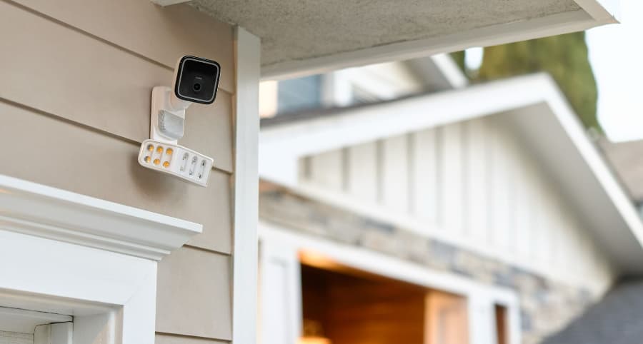 Vivint Spotlight Camera Pro installed above a home's entrance